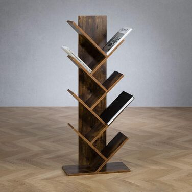 Стильна полиця IDIMEX Jules - дерев'яна полиця для книг та декору, з якісної ДСП, колір коричневий