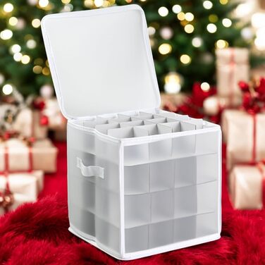 Сховищна коробка для прикрас на ялинку MIJOMA, розкладна, прозора (33,5 x 34 x 64,5 см)