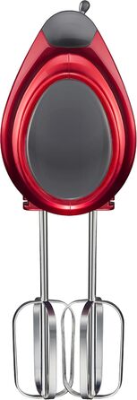 Електричний ручний міксер Kestreln з плоским дном, для випічки, з гачками для тіста, червоний