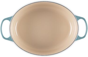 Le Creuset Signature Братер з чавуну з кришкою, овальний, 31 см, 8.9 л, для всіх типів плит, включаючи індукційну, вишневий