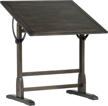 Стіл для малювання Studio Designs Vintage з осередком для олівців, 91.4 x 61 см, вінтажний стиль, регульований, нахильний, чорний