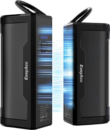 EasyAcc Портативний акумуляторний гріє рукавичка, чорний - великий