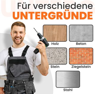 Набір кріплень для шин на стіну JK Trade® (4 шт.) з комплектом гвинтів та дюбелів. Захист для коліс, гачок для кріплення шин, садового інвентарю, легкосплавних дисків. Макс. навантаження 40 кг (Помаранчевий V1)