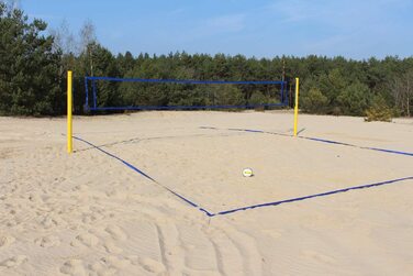 Професійна сітка RomiSport для пляжного волейболу Волейбол 8,5 м, професійна сітка 9,5 м для пляжного волейболу Червоний синій жовтий атмосферостійкий відкритий критий жовтий 9,5 м