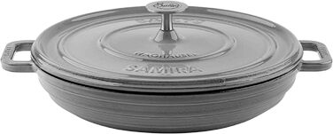 Чавунна каструля Sally's 'Samira - ідеальне приготування їжі, 2,2 л, для всіх типів варильних поверхонь, вогнетривка (Smokey Grey)