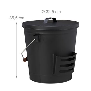 Відро Relaxdays для сміття з кришкою та совкою