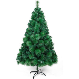 Штучна Різдвяна ялинка голка ПВХ Різдвяна ялинка зелена з металевою підставкою, ялинка 120 см 300 вершин Різдвяна ялинка