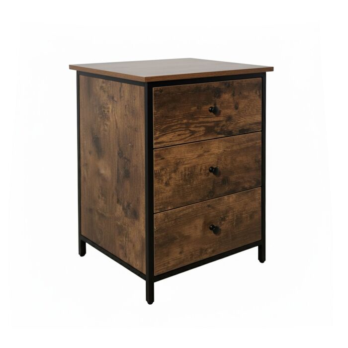 Приліжкова тумбочка Relaxdays з 3 висувними ящиками