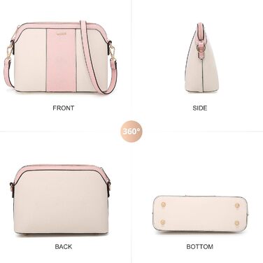 LOVEVOOK Набір сумок для жінок: гаманець, сумка через плече, сумка з ручкою, 3 шт., рожевий Y