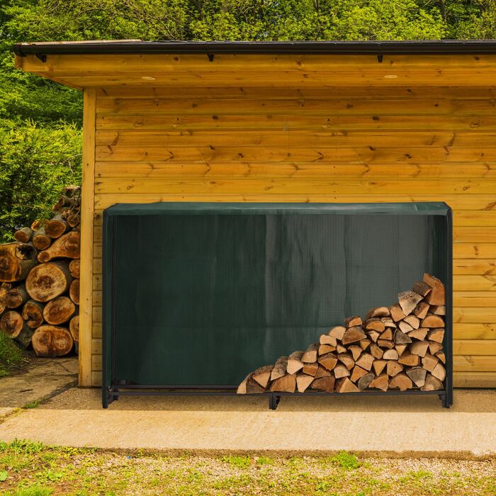 Поличка для дров Relaxdays з кришкою