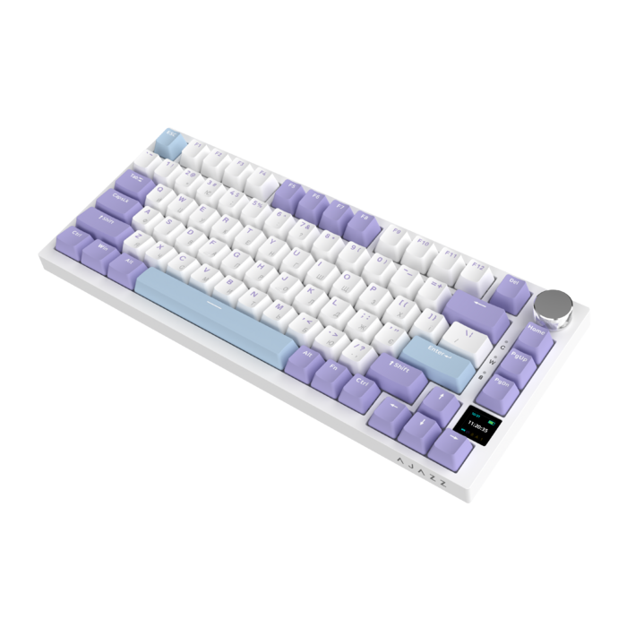 Бездротова механічна клавіатура Ajazz AK820 PRO 75% Flying Fish Switch White RGB (AK820PRO-FF-PWB)