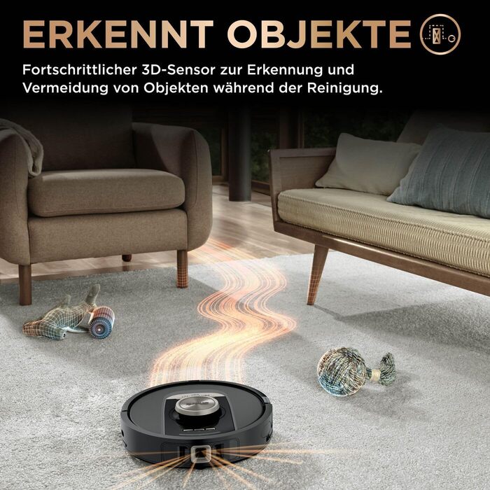 Робот-пилосос та миючий робот Shark PowerDetect RV2800ZEEU: 2-в-1, самостійне очищення, LiDAR-навігація, керування через додаток, чорний