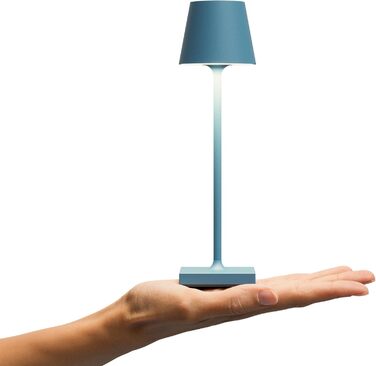 SIGOR Nuindie 2.0 - LED-лампа настільна акумуляторна, диммер, IP54, 38 см, USB-C, 12 год, блакитний (Pocket (USB-C))