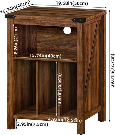 Підставка для програвача вінілу з полицями для платівок, дерев'яна, на 160 альбомів, для вітальні, спальні, офісу (колір: коричневий)