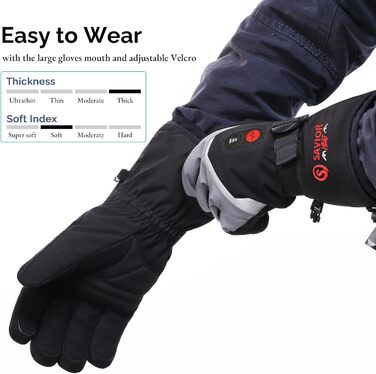 Обогревні рукавиці SAVIOR HEAT для чоловіків та жінок, акумуляторні, для катання на лижах, сноуборді, мотоциклі, прогулянках та походах