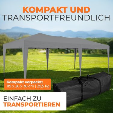 Павільйон Kronenburg розкладний, 3x3 м, водонепроникний, захист від сонця UV 50+, колір шампань, з 4-ма боковими панелями