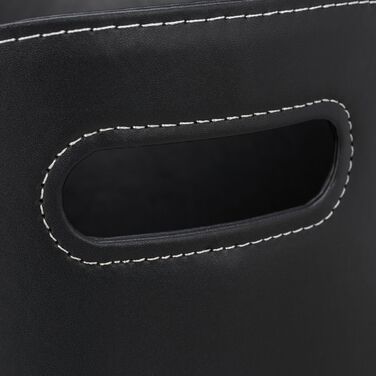 Кошик для дров Relaxdays, штучна шкіра, чорний