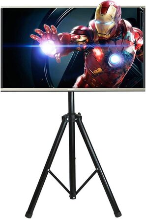 Штатив для телевізора YFLY: регульована висота, для плоских екранів 81-139.7 см, чорний