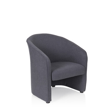 Крісло для відпочинку / Клубне крісло SAN JUAN, тканина, темно-сірий колір, hjh OFFICE