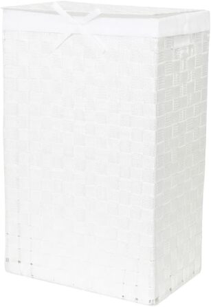 Кошик для білизни RAN6891 Stan з кришкою, ручками, плетіння з металевим каркасом, знімний вкладиш з льону, 30 x 30 x 50 см, Коричневий