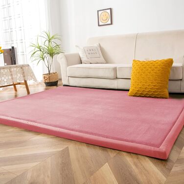 Дитячий килимок BYBYME Coral Velvet Mat - додаткова товщина 3 см, м'який, 150200 см, троянда, місячний дизайн