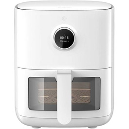 Фритюрниця Mi Smart Air Fryer Pro 4 л, 4 літри, 1600 Вт, 100 рецептів, прозоре вікно, білий