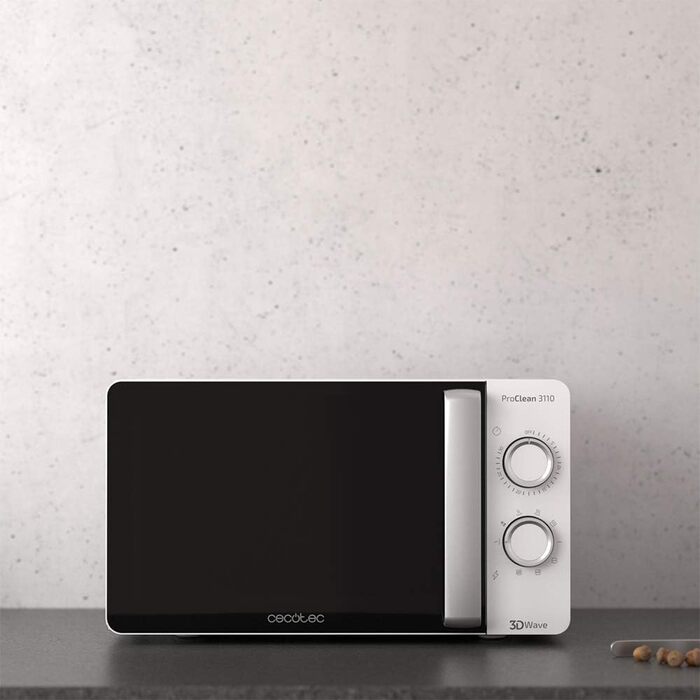 Мікрохвильова піч ProClean 3010, 20 літрів, покриття Ready2Clean, 700 Вт, 6 функцій, таймер 30 хв, режим розморожування, білий колір (20L, гриль, Proclean)