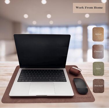 Набори підставки під тарілки Amber&Bee Lederoptik, 6 шт., миючіся, колір каштанове дерево