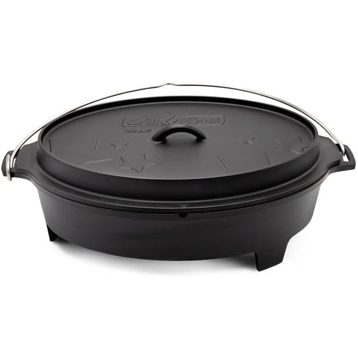 Набір голландської печі Grillfürst Dutch Oven BBQ Edition DO 9: чавунний котелок 8,5 л з підставкою, кришкою та аксесуарами