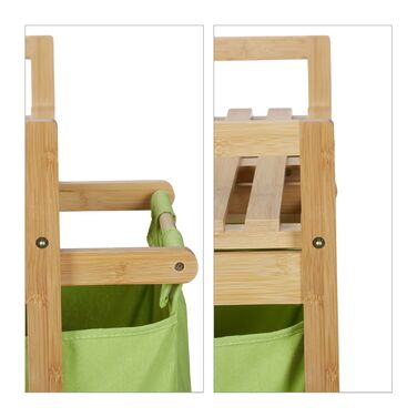 Кошик для білизни Relaxdays з бамбукової полиці