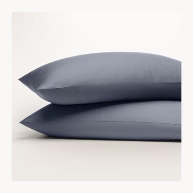 Чохол для подушки Seralino Side Sleeper 40 x 145 Blue (комплект з 2 шт. ) 100 органічна бавовна, Oeko-Tex, м'який/дихаючий, чохол для бічної подушки для сну на блискавці, чохол бічна подушка для сну 145x40