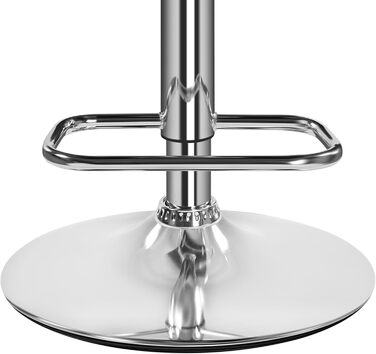 Барні стільці Yaheetech (набір 6 шт.) регульовані по висоті, обертаються на 360°, з підніжкою, PU-шкіра, чорний/ретро-коричневий