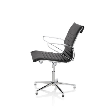 Крісло для конференцій / Крісло для відвідувачів PARIBA V IV Leather Black HJH OFFICE