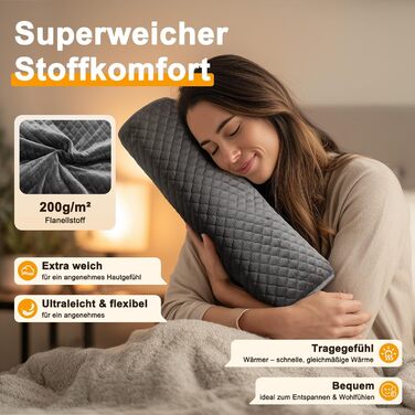 Електричний гріючий килимок XXXL (80 x 60 см) з автовимкненням, 6 температурних режимів, 4 налаштування часу для спини, плечей, живота, ніг, швидкий нагрів, можна прати в машині