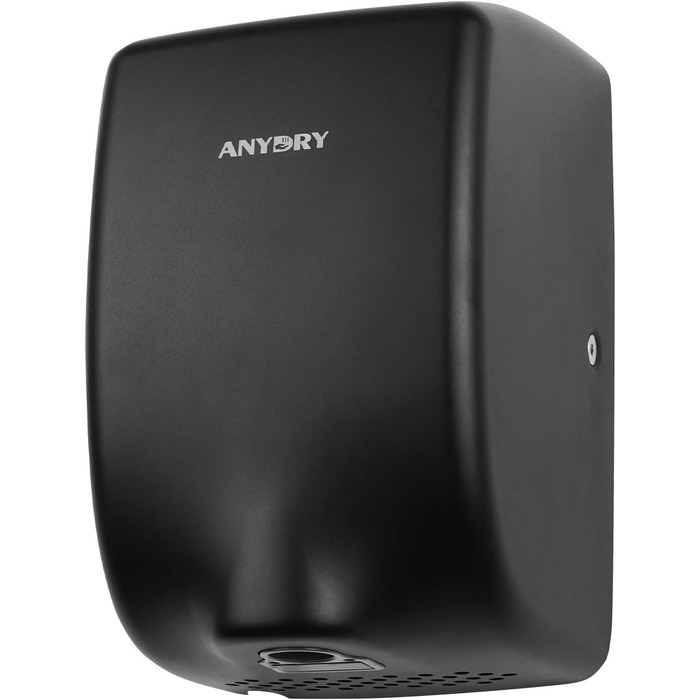 Anydry 2803Y Міні-сушарка для рук, 1350W, нержавіюча сталь, матове чорне покриття, для дому та бізнесу