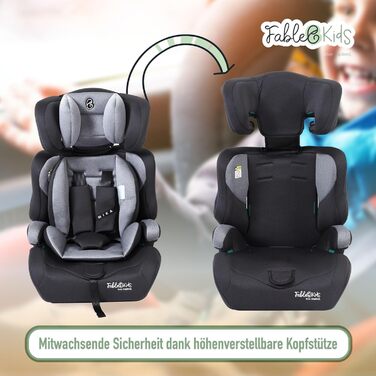 Автокрісло Kinderautositz 9-36 кг з 3-точковим ременем безпеки, регульованою підголівником, ECE R129/03, для дітей 15 місяців - 150 см