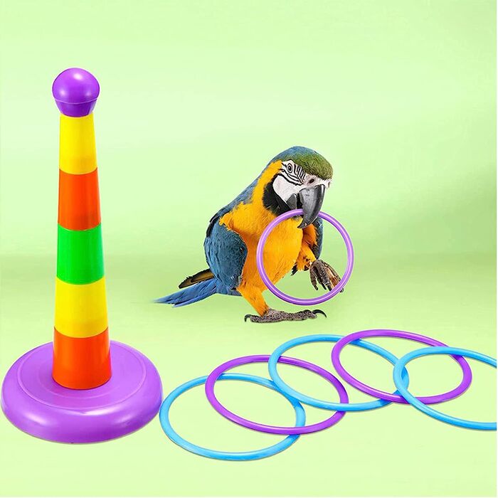 Іграшки для папуг CHSEEO дерев'ян 6 шт різні кольори