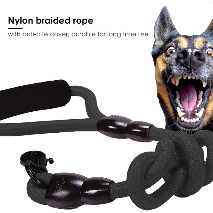 Повідець для собак на 2/3/4 повідця для вигулу собак, нейлонова плетена мотузка, регульована муфта, повідець для собак без заплутування