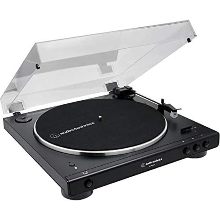 Програвач вінілу Audio-Technica LP60XBTBK з Bluetooth, повністю автоматичний, ремінний привід, стерео, чорний