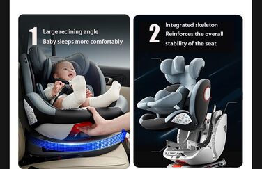 Автокрісло дитяче Magic ZC 360° з регулюванням висоти та нахилу, чорне (без підніжки)