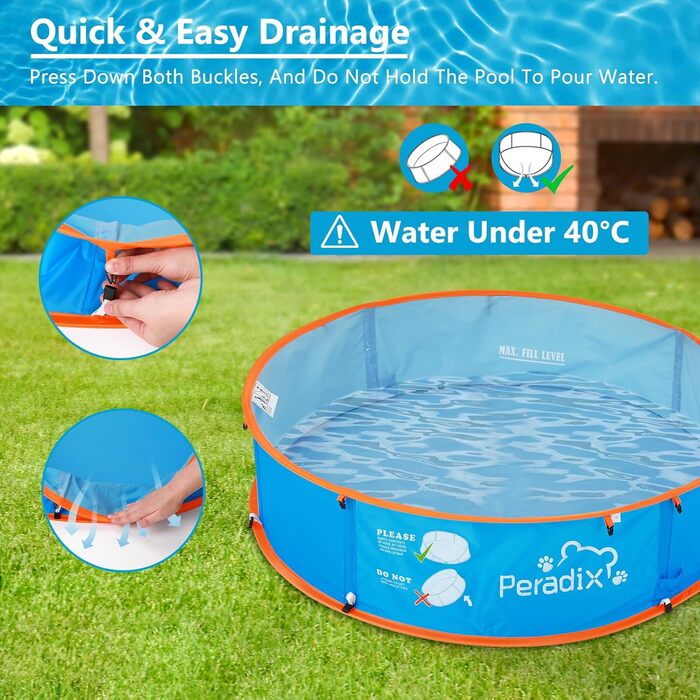 Дитяче ігрове басейн Peradix 4-в-1 з UV-захистом, басейн з кульками, намет, пляжний намет з москітною сіткою, портативне ігрове намет, басейн з кульками, сонцезахист, літо, для дітей (Блакитний)