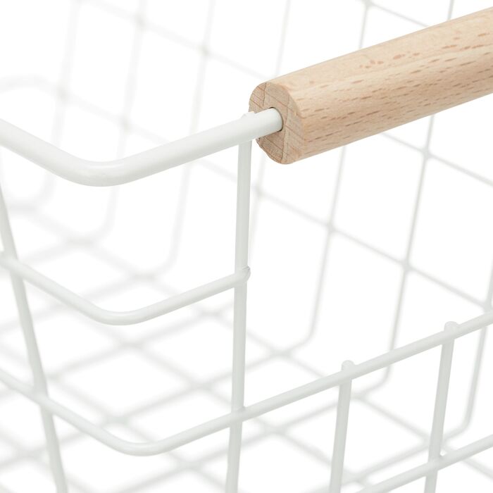 Набір з двох металевих кошиків Relaxdays з дерев'яними ручками