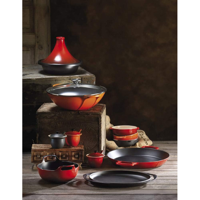 Тарілка для тапас Le Creuset, 500 мл, 14 см, чорна глянцева, 72102141400001 (Червона)<br>