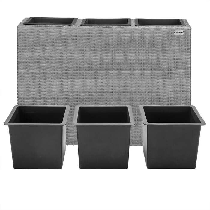 Горщик для квітів з поліротанга сірий 83x30,5x60см