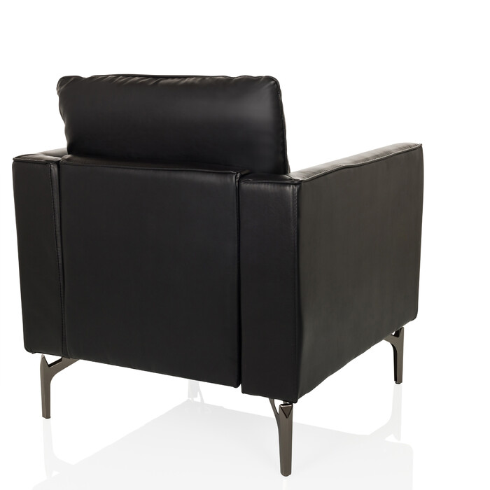 Крісло-релакс / Одномісне крісло BAVERO з екошкіри чорного кольору hjh OFFICE