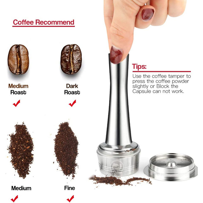 Багаторазові кавові капсули Tchibo Cafissimo з нержавіючої сталі для заправки в США, багаторазові кавові фільтри для капсул для к