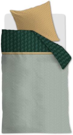Комплект постільної білизни Mako Satin Grunnar колір зелений розмір 155x22080x80смКомплект постільної білизни Mako Satin Grunnar
