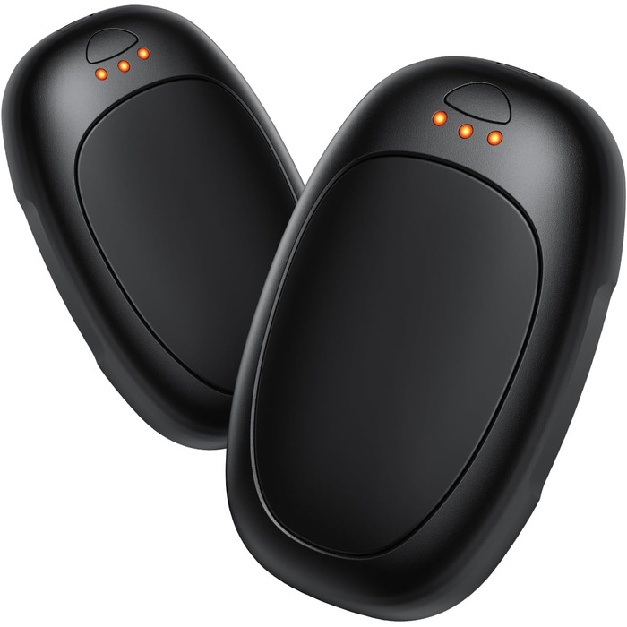 Електричні грілки для рук Jonwall, 2 шт., USB, багаторазові, 3 рівні нагріву, для кемпінгу, полювання, гольфу, чорні