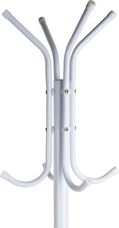 Вішалка для одягу Mind Reader Alloy Collection з 8 гачками, металева, біла, 14.75' x 16.5' x 69'