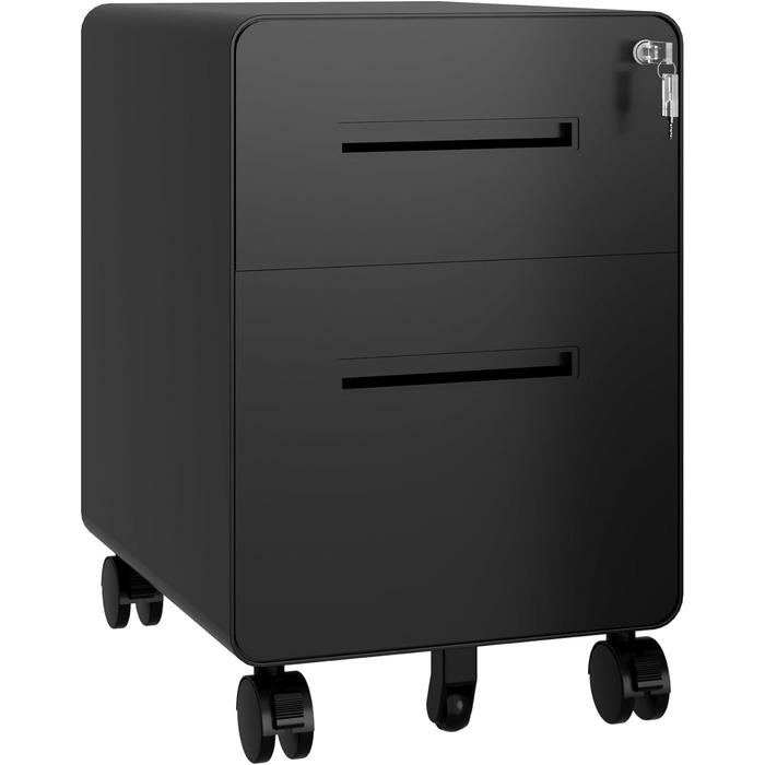 Роликовий контейнер BISLEY EasyRoll з 1 шухлядою та відділенням для документів, чорний. Розміри: 500 x 400 x 500 мм. Для офісу, документів та канцелярії.